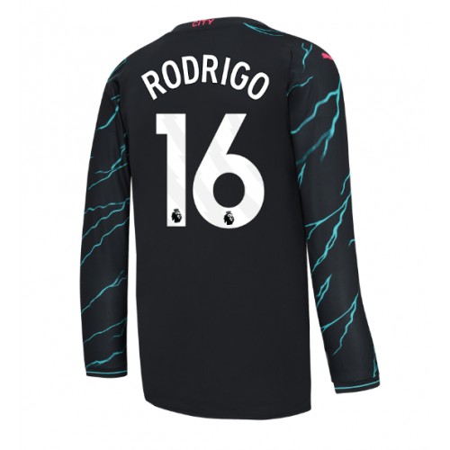 Moški Nogometni dresi Manchester City Rodri Hernandez #16 Tretji 2023-24 Dolgi Rokav